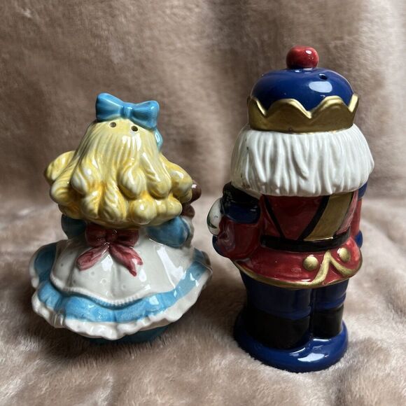 Fitz Floyd Vtg Nutcracker Sweet Suite Retired Salt Pepper Shaker Set 2 Clara FF - Picture 5 of 9